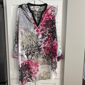 Floral V-Neck Tunic Top by Joseph Ribkoff